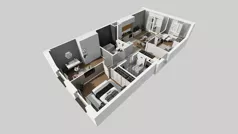 4 pokoje, mieszkanie 70,26 m², piętro 1, oferta nr D/5, Osiedle Urbino 4.2, Warszawa, Włochy, Raków, ul. Szybka
