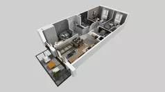 4 pokoje, mieszkanie 70,26 m², piętro 1, oferta nr D/5, Osiedle Urbino 4.2, Warszawa, Włochy, Raków, ul. Szybka