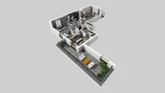 4 pokoje, mieszkanie 81,37 m², piętro 1, oferta nr D/8, Osiedle Urbino 4.2, Warszawa, Włochy, Raków, ul. Szybka