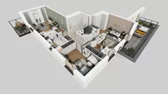 4 pokoje, mieszkanie 81,37 m², piętro 1, oferta nr D/8, Osiedle Urbino 4.2, Warszawa, Włochy, Raków, ul. Szybka