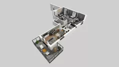4 pokoje, mieszkanie 81,37 m², piętro 1, oferta nr D/8, Osiedle Urbino 4.2, Warszawa, Włochy, Raków, ul. Szybka