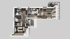4 pokoje, mieszkanie 81,37 m², piętro 2, oferta nr D/12, Osiedle Urbino 4.2, Warszawa, Włochy, Raków, ul. Szybka