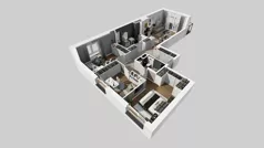 4 pokoje, mieszkanie 81,37 m², piętro 2, oferta nr D/12, Osiedle Urbino 4.2, Warszawa, Włochy, Raków, ul. Szybka
