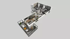 4 pokoje, mieszkanie 81,37 m², piętro 2, oferta nr D/12, Osiedle Urbino 4.2, Warszawa, Włochy, Raków, ul. Szybka