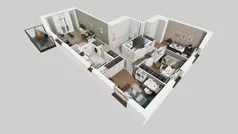 4 pokoje, mieszkanie 81,37 m², piętro 3, oferta nr D/16, Osiedle Urbino 4.2, Warszawa, Włochy, Raków, ul. Szybka