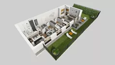 4 pokoje, mieszkanie 59,11 m², piętro 2, oferta nr D/35, Osiedle Urbino 4.2, Warszawa, Włochy, Raków, ul. Szybka
