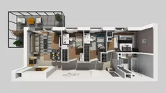 4 pokoje, mieszkanie 59,11 m², piętro 2, oferta nr D/35, Osiedle Urbino 4.2, Warszawa, Włochy, Raków, ul. Szybka