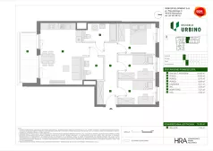4 pokoje, mieszkanie 74,38 m², piętro 1, oferta nr E/2, Osiedle Urbino 4.3, Warszawa, Włochy, Raków, ul. Szybka