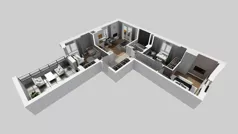 4 pokoje, mieszkanie 64,96 m², piętro 1, oferta nr E/6, Osiedle Urbino 4.3, Warszawa, Włochy, Raków, ul. Szybka