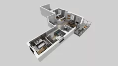 4 pokoje, mieszkanie 64,96 m², piętro 1, oferta nr E/6, Osiedle Urbino 4.3, Warszawa, Włochy, Raków, ul. Szybka