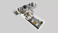 4 pokoje, mieszkanie 64,89 m², piętro 2, oferta nr E/11, Osiedle Urbino 4.3, Warszawa, Włochy, Raków, ul. Szybka