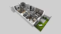 4 pokoje, mieszkanie 66,57 m², parter, oferta nr E/27, Osiedle Urbino 4.3, Warszawa, Włochy, Raków, ul. Szybka