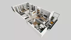 4 pokoje, mieszkanie 66,57 m², parter, oferta nr E/27, Osiedle Urbino 4.3, Warszawa, Włochy, Raków, ul. Szybka