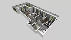 4 pokoje, mieszkanie 73,85 m², piętro 1, oferta nr E/34, Osiedle Urbino 4.3, Warszawa, Włochy, Raków, ul. Szybka