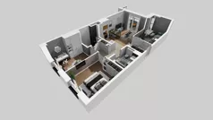 4 pokoje, mieszkanie 66,65 m², piętro 1, oferta nr E/33, Osiedle Urbino 4.3, Warszawa, Włochy, Raków, ul. Szybka