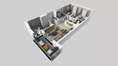 4 pokoje, mieszkanie 66,65 m², piętro 2, oferta nr E/40, Osiedle Urbino 4.3, Warszawa, Włochy, Raków, ul. Szybka