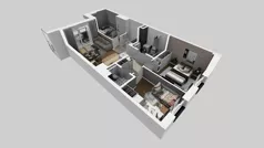 4 pokoje, mieszkanie 66,65 m², piętro 3, oferta nr E/47, Osiedle Urbino 4.3, Warszawa, Włochy, Raków, ul. Szybka