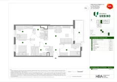 4 pokoje, mieszkanie 66,65 m², piętro 5, oferta nr E/61, Osiedle Urbino 4.3, Warszawa, Włochy, Raków, ul. Szybka