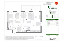 4 pokoje, mieszkanie 74,68 m², piętro 1, oferta nr F/37, Osiedle Urbino 4, Warszawa, Włochy, Raków, ul. Szybka