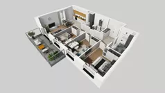 4 pokoje, mieszkanie 74,68 m², piętro 1, oferta nr F/37, Osiedle Urbino 4.3, Warszawa, Włochy, Raków, ul. Szybka
