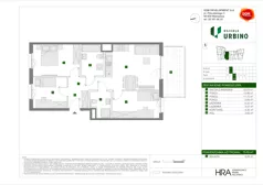 4 pokoje, mieszkanie 75,50 m², piętro 2, oferta nr F/42, Osiedle Urbino 4.3, Warszawa, Włochy, Raków, ul. Szybka