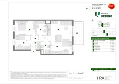 4 pokoje, mieszkanie 75,50 m², piętro 3, oferta nr F/46, Osiedle Urbino 4.3, Warszawa, Włochy, Raków, ul. Szybka