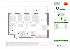 4 pokoje, mieszkanie 74,68 m², piętro 5, oferta nr F/53, Osiedle Urbino 4.3, Warszawa, Włochy, Raków, ul. Szybka