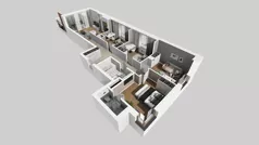 5 pokoi, mieszkanie 85,82 m², parter, oferta nr E/4, Bokserska 71 etap 2.3, Warszawa, Ursynów, Wyczółki, ul. Bokserska