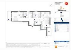 5 pokoi, mieszkanie 85,82 m², piętro 1, oferta nr E/8, Bokserska 71 etap 2.3, Warszawa, Ursynów, Wyczółki, ul. Bokserska