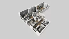5 pokoi, mieszkanie 85,24 m², piętro 2, oferta nr E/9, Bokserska 71 etap 2.3, Warszawa, Ursynów, Wyczółki, ul. Bokserska