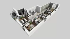 5 pokoi, mieszkanie 85,82 m², piętro 2, oferta nr E/12, Bokserska 71 etap 2.3, Warszawa, Ursynów, Wyczółki, ul. Bokserska