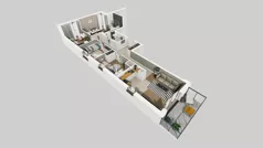 5 pokoi, mieszkanie 85,82 m², piętro 2, oferta nr E/12, Bokserska 71 etap 2.3, Warszawa, Ursynów, Wyczółki, ul. Bokserska
