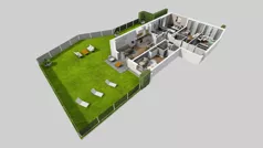 5 pokoi, mieszkanie 103,92 m², parter, oferta nr B/3, Apartamenty Kamieńskiego, Wrocław, Karłowice-Różanka, ul. Kamieńskiego 53a