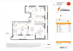 5 pokoi, mieszkanie 117,78 m², piętro 10, oferta nr F/54, Apartamenty Literacka bud. E i F, Warszawa, Bielany, Piaski, ul. Literacka