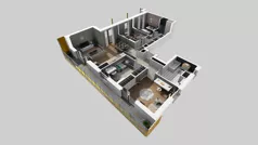 5 pokoi, mieszkanie 117,78 m², piętro 10, oferta nr F/54, Apartamenty Literacka bud. E i F, Warszawa, Bielany, Piaski, ul. Literacka