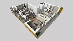5 pokoi, mieszkanie 117,78 m², piętro 10, oferta nr F/54, Apartamenty Literacka bud. E i F, Warszawa, Bielany, Piaski, ul. Literacka