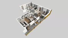 5 pokoi, mieszkanie 117,78 m², piętro 10, oferta nr F/54, Apartamenty Literacka bud. E i F, Warszawa, Bielany, Piaski, ul. Literacka