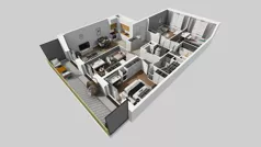 5 pokoi, mieszkanie 92,72 m², piętro 7, oferta nr C/127, Przystanek Prądnik 2, Kraków, Prądnik Biały, Górka Narodowa, ul. Meiera