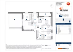 5 pokoi, mieszkanie 97,88 m², piętro 7, oferta nr B/33, Osiedle Palladium, Warszawa, Białołęka, Nowodwory, ul. Mieczysławy Ćwiklińskiej