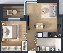 2 pokoje, mieszkanie 38,63 m², piętro 1, oferta nr E/7, Apartamenty Literacka bud. E i F, Warszawa, Bielany, Piaski, ul. Literacka
