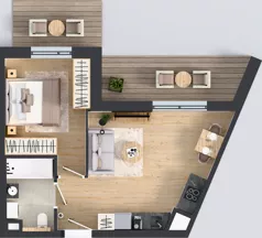 2 pokoje, mieszkanie 37,03 m², piętro 2, oferta nr E/89, Apartamenty Literacka bud. E i F, Warszawa, Bielany, Piaski, ul. Literacka