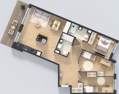 4 pokoje, mieszkanie 90,07 m², piętro 2, oferta nr E/90, Apartamenty Literacka bud. E i F, Warszawa, Bielany, Piaski, ul. Literacka