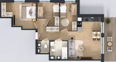 4 pokoje, mieszkanie 72,08 m², piętro 4, oferta nr E/100, Apartamenty Literacka bud. E i F, Warszawa, Bielany, Piaski, ul. Literacka