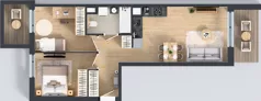 3 pokoje, mieszkanie 54,61 m², piętro 1, oferta nr E/179, Apartamenty Literacka bud. E i F, Warszawa, Bielany, Piaski, ul. Literacka