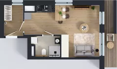 1 pokój, mieszkanie 30,00 m², piętro 8, oferta nr F/44, Apartamenty Literacka bud. E i F, Warszawa, Bielany, Piaski, ul. Literacka
