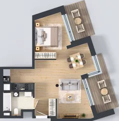 1 pokój, apartament 45,20 m², piętro 1, oferta nr A/8, Apartamenty Grzybowska 11, Warszawa, Śródmieście, Śródmieście Północne, ul. Grzybowska 11