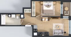 2 pokoje, apartament 38,20 m², piętro 2, oferta nr A/43, Apartamenty Grzybowska 11, Warszawa, Śródmieście, Śródmieście Północne, ul. Grzybowska 11