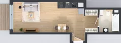 1 pokój, apartament 30,19 m², piętro 2, oferta nr A/46, Apartamenty Grzybowska 11, Warszawa, Śródmieście, Śródmieście Północne, ul. Grzybowska 11