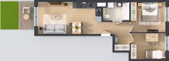 3 pokoje, mieszkanie 53,16 m², parter, oferta nr B/29, Bokserska 71 etap 2.2, Warszawa, Ursynów, Wyczółki, ul. Bokserska 71