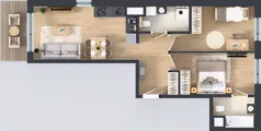 3 pokoje, mieszkanie 58,03 m², piętro 1, oferta nr C/5, Bokserska 71 etap 2.2, Warszawa, Ursynów, Wyczółki, ul. Bokserska 71